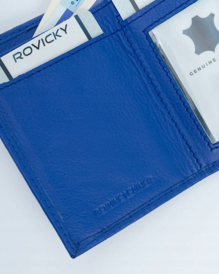 Kleine Damen Geldbörse mit Druckknopf aus echtem Leder – Rovicky – Bild 8