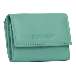 Eleganter Damen Geldbörse mit Druckknopf aus echtem Leder – Rovicky