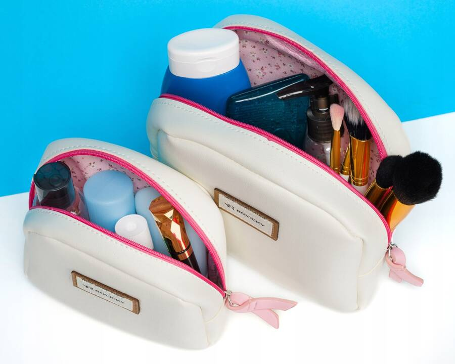 Set aus zwei Damen Kosmetiktaschen aus Öko-Leder – Rovicky – Bild 8