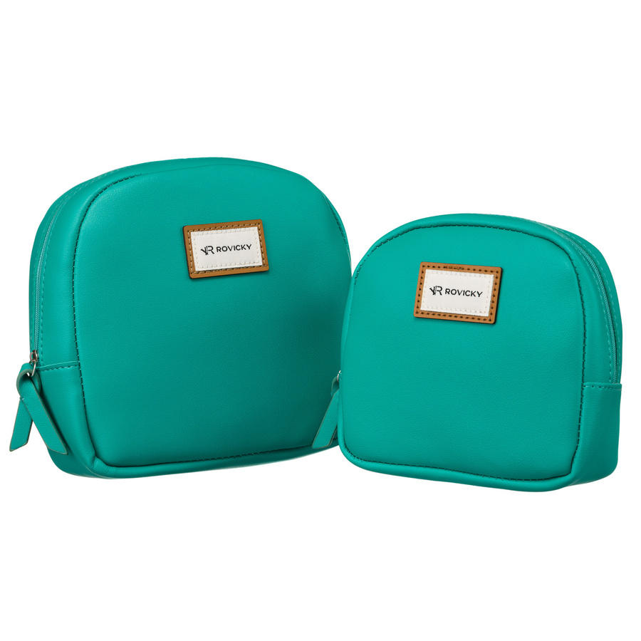Set aus zwei Damen Kosmetiktaschen aus Öko-Leder – Rovicky