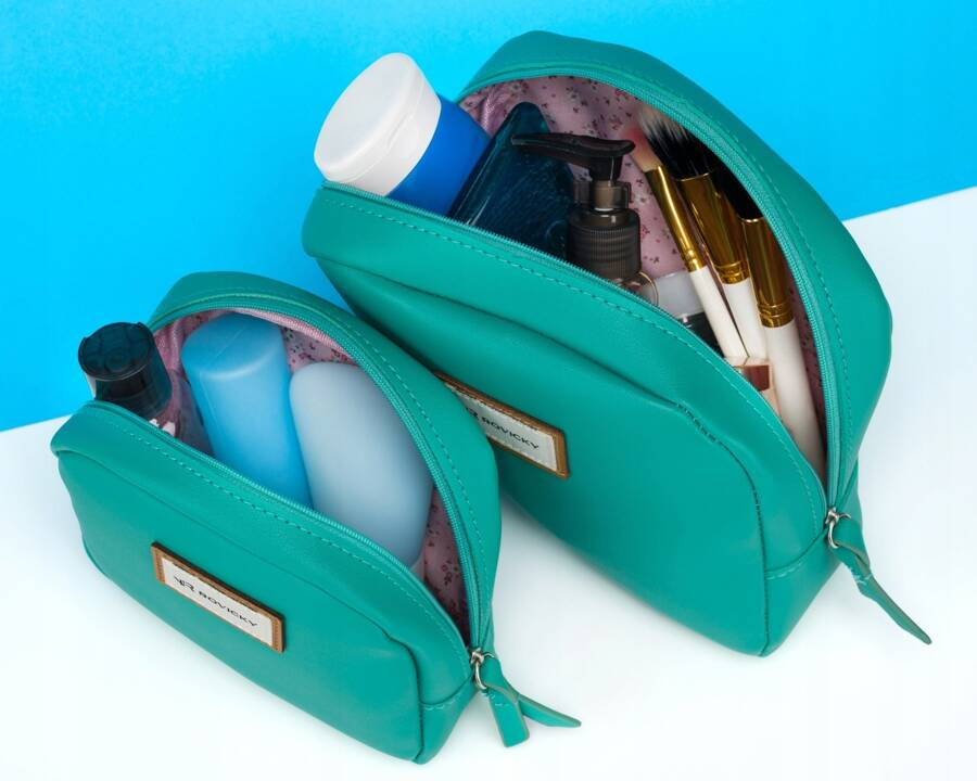 Set aus zwei Damen Kosmetiktaschen aus Öko-Leder – Rovicky – Bild 8