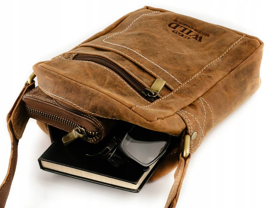 Herren Ledertasche mit langem Schulterriemen – Always Wild – Bild 9
