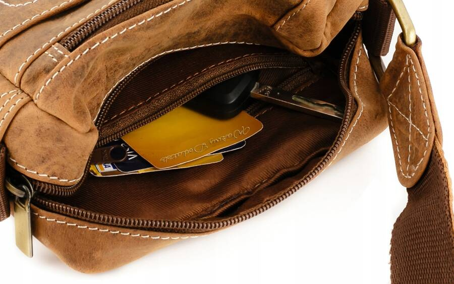 Herren Ledertasche mit langem Schulterriemen – Always Wild – Bild 8