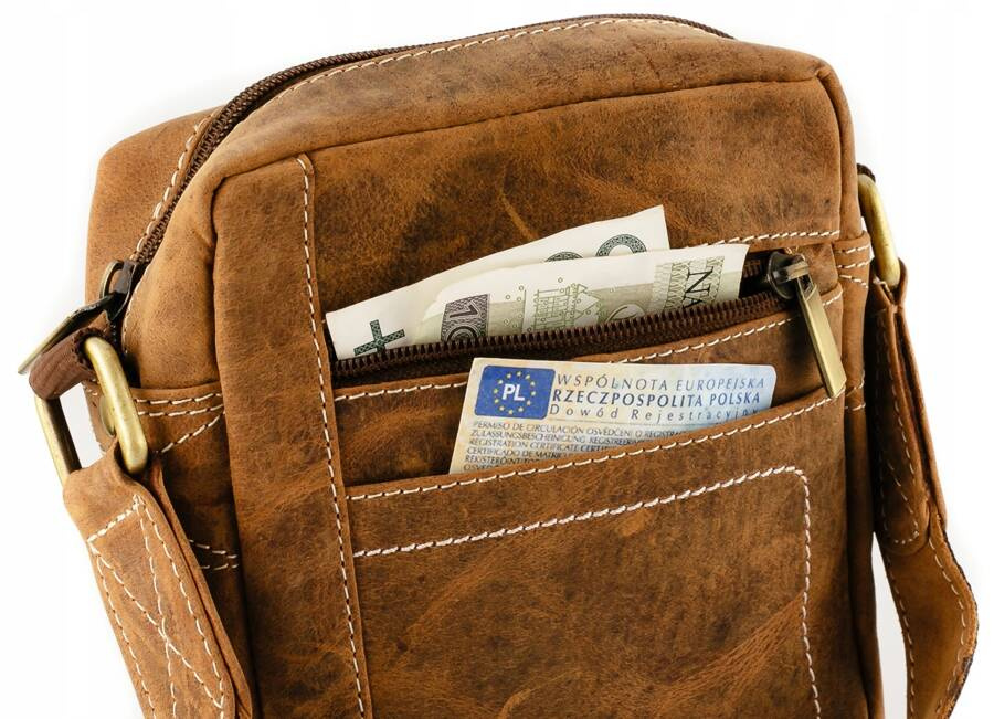 Herren Ledertasche mit langem Schulterriemen – Always Wild – Bild 6