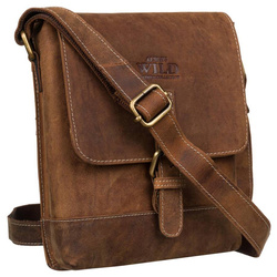 Herren-Umhängertasche aus Leder mit verstellbarem Gürtel – Always Wild