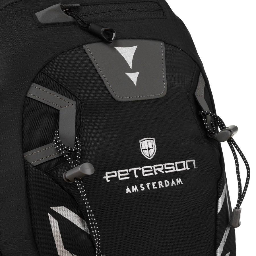 Schwarzer Adventure Trekkingrucksack mit Regenschutz – Peterson – Bild 6