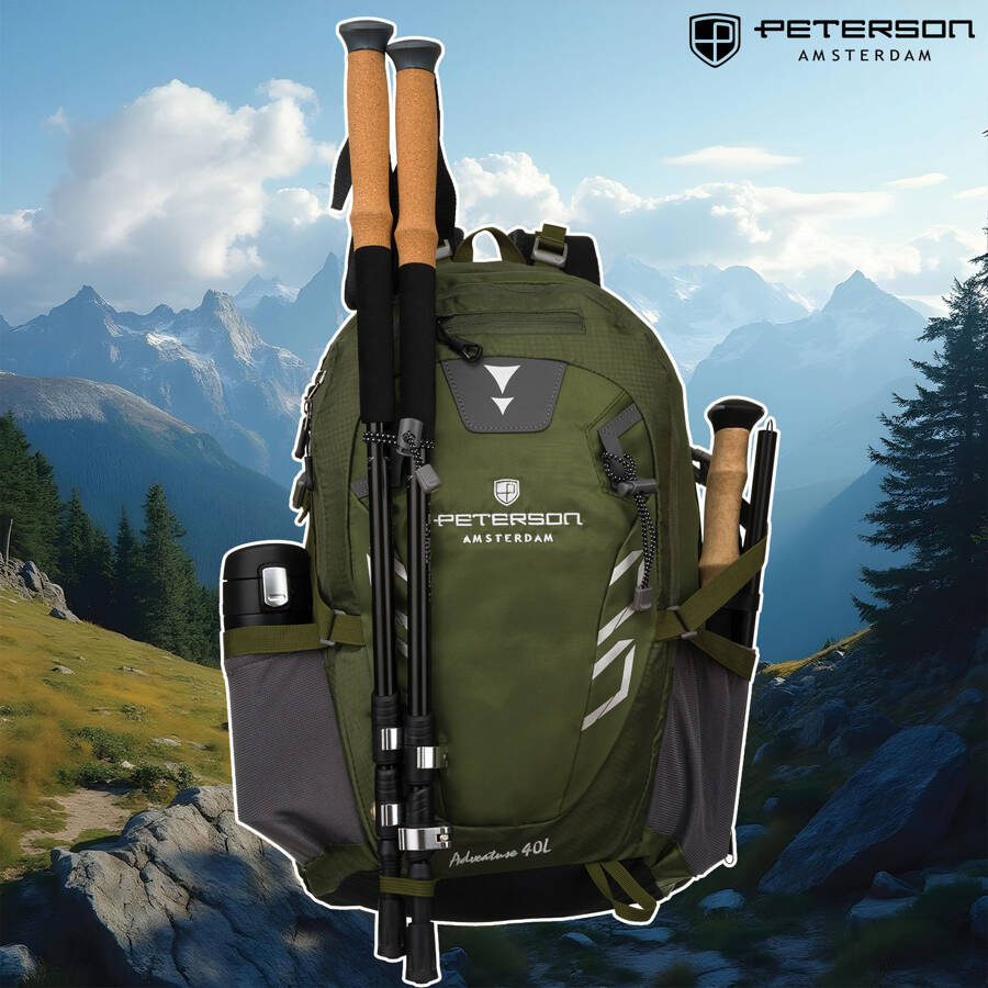 Grüner Adventure Rucksack mit Notfallpfeife – Peterson – Bild 7