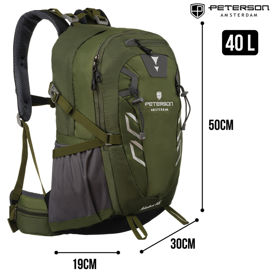 Grüner Adventure Rucksack mit Notfallpfeife – Peterson – Bild 2