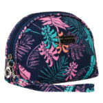 Kompakte Damen Kosmetiktasche mit botanischem Muster – Peterson