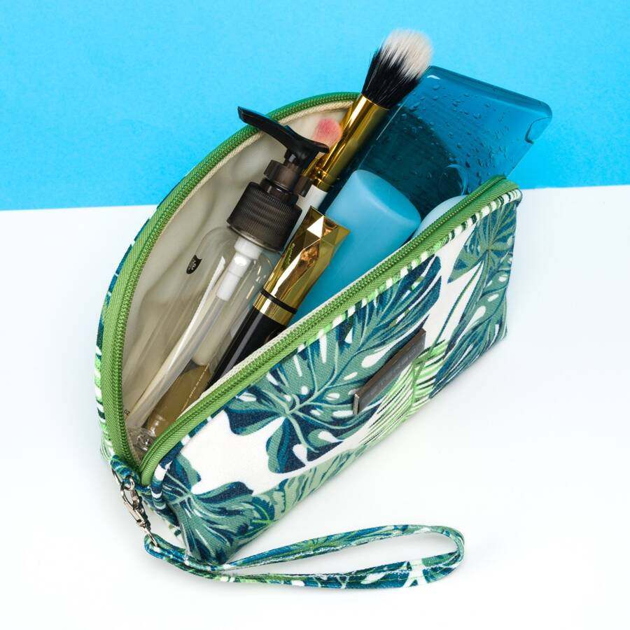 Bunte Kosmetiktasche mit Reißverschluss und Handgelenksschlaufe – Peterson – Bild 6