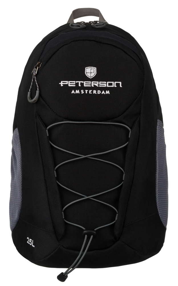 Leichter, schwarzer Wanderrucksack mit Brustgurt – Peterson – Bild 4