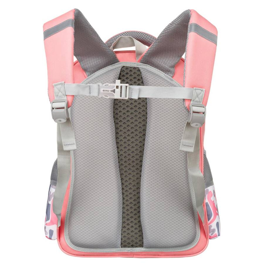 Rosa Schulrucksack aus atmungsaktivem Polyester mit Brustgurt – Peterson – Bild 8