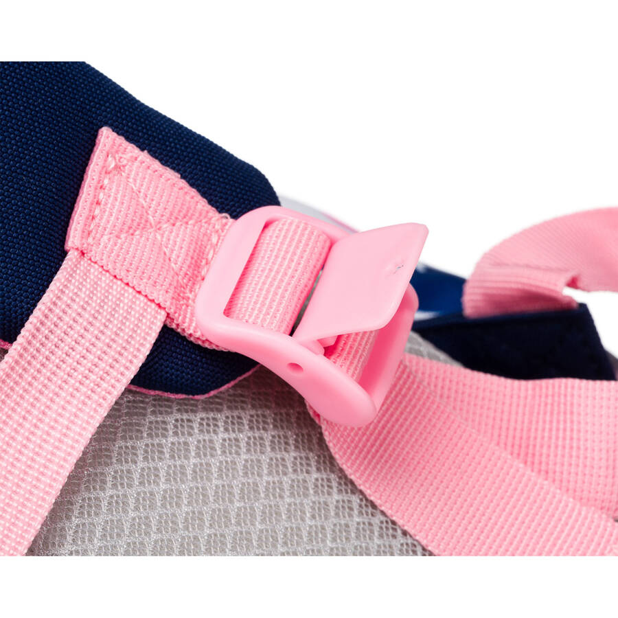 Praktischer Rucksack aus Polyester in Marineblau-Rosa auf ergonomischen Schultergurten – Peterson – Bild 9