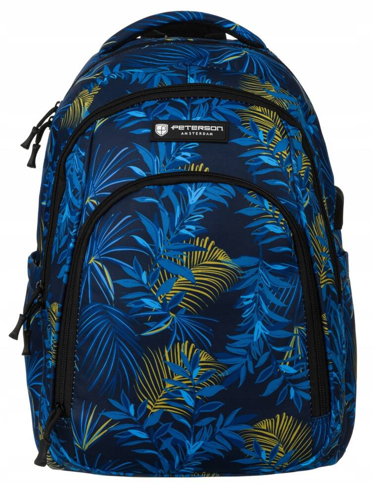 Geräumiger, zweifach unterteilter Rucksack aus Polyester in Dunkelblau – Peterson – Bild 2