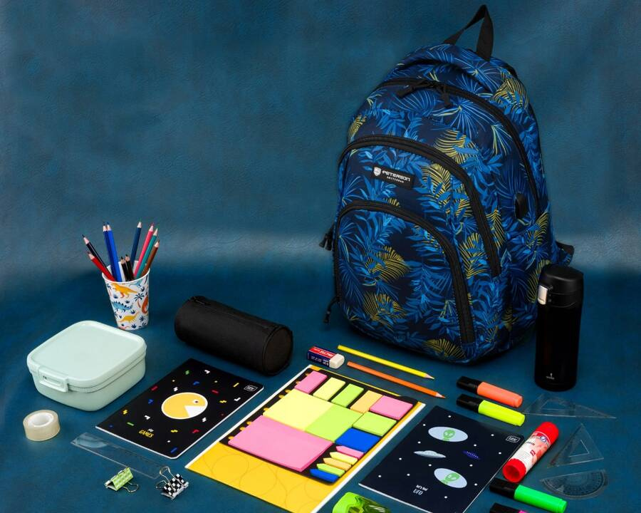 Geräumiger, zweifach unterteilter Rucksack aus Polyester in Dunkelblau – Peterson – Bild 14