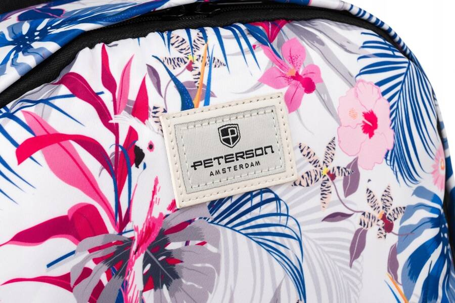 Modischer Schulrucksack mit Blumenmuster und offenen Seitentaschen – Peterson – Bild 5