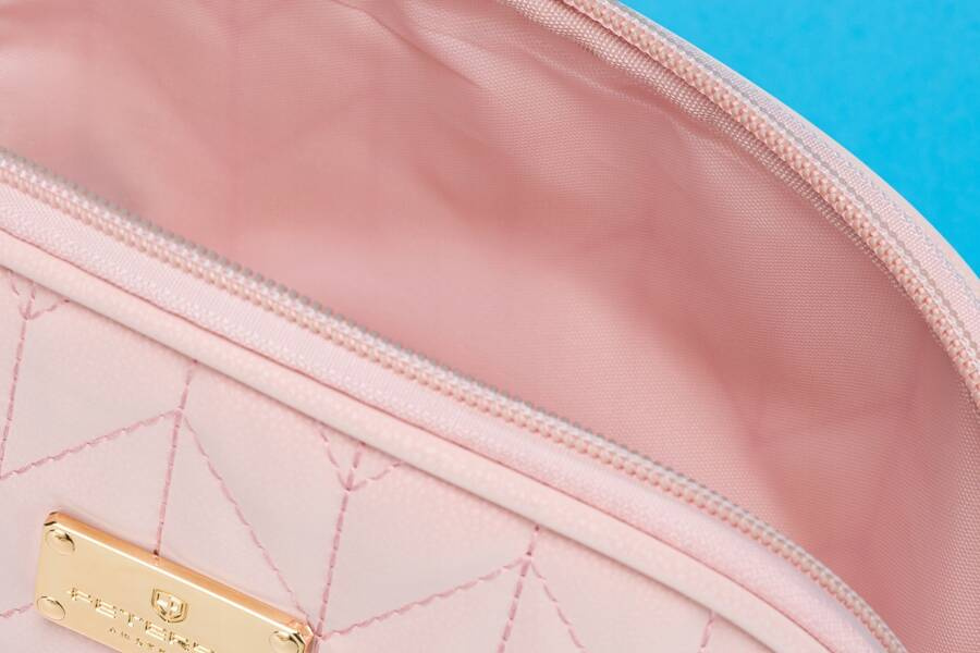 Elegante Damen Kosmetiktasche aus Öko-Leder mit Reißverschluss – Peterson – Bild 5