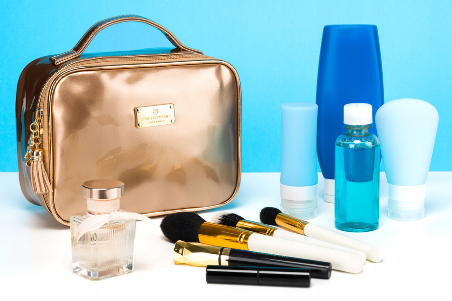Reiseorganizer in Gold mit Tragegriff – Peterson – Bild 7
