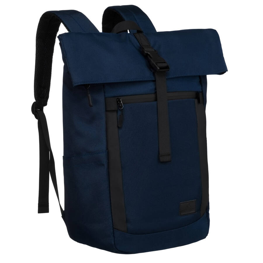 Großer, dunkelblauer City-Rucksack aus Polyester mit Laptopfach – Peterson