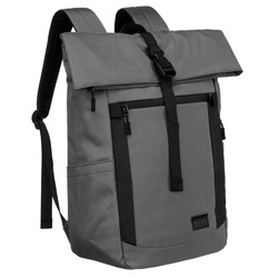 Grauer Sport-Rucksack mit Außentasche – Peterson