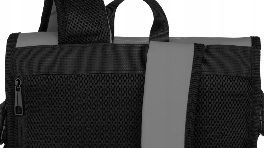 Grauer Sport-Rolltop-Rucksack mit verstärktem Boden und Tragegriff – Peterson – Bild 9