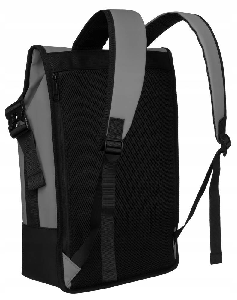 Grauer Sport-Rolltop-Rucksack mit verstärktem Boden und Tragegriff – Peterson – Bild 5