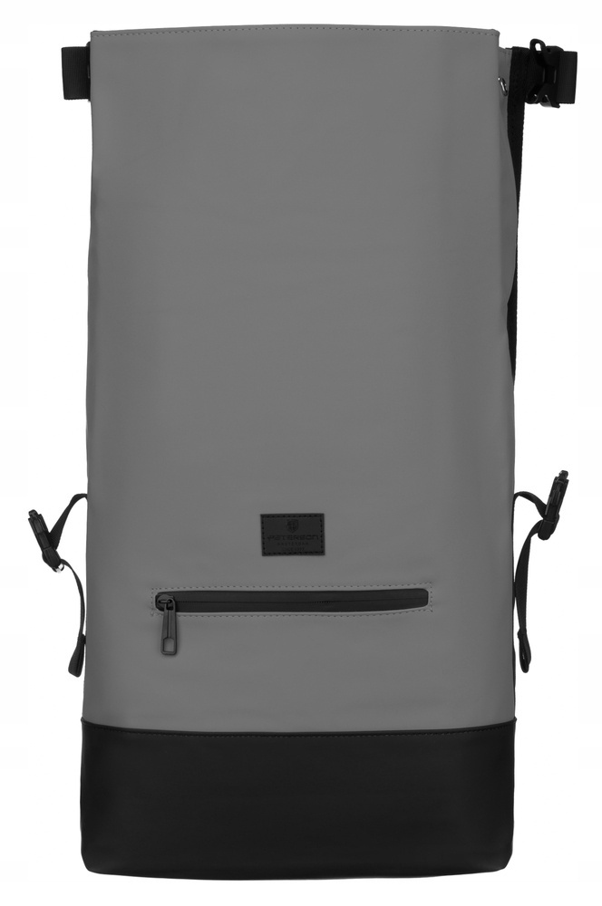 Grauer Sport-Rolltop-Rucksack mit verstärktem Boden und Tragegriff – Peterson – Bild 4