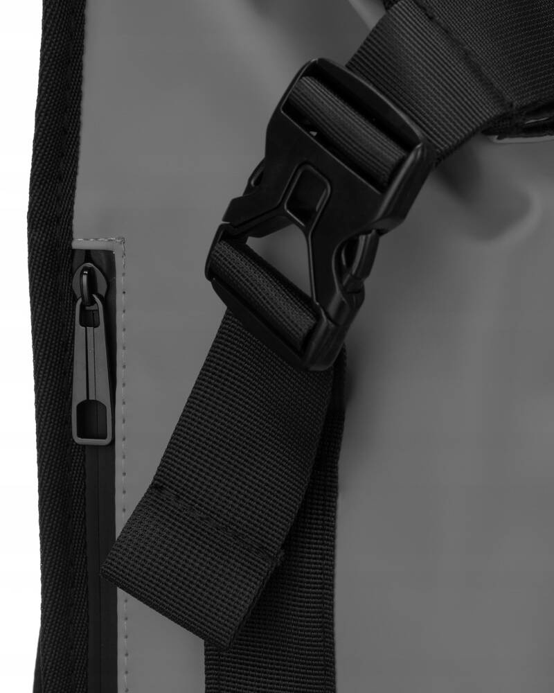 Grauer Sport-Rolltop-Rucksack mit verstärktem Boden und Tragegriff – Peterson – Bild 13