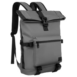 Großer City-Rucksack in Grau aus Polyester – Peterson