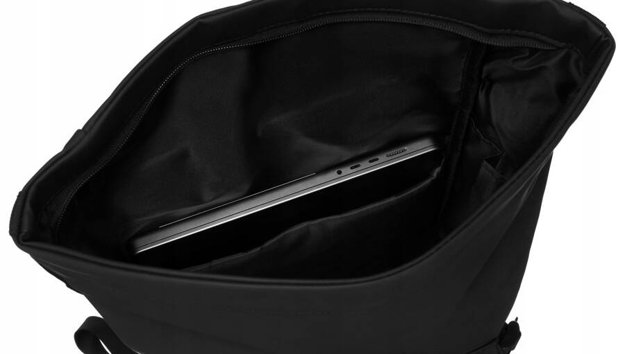 Großer City-Rucksack aus wasserabweisendem Material in Schwarz – Peterson – Bild 9