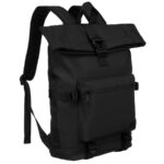 Großer City-Rucksack aus wasserabweisendem Material in Schwarz – Peterson