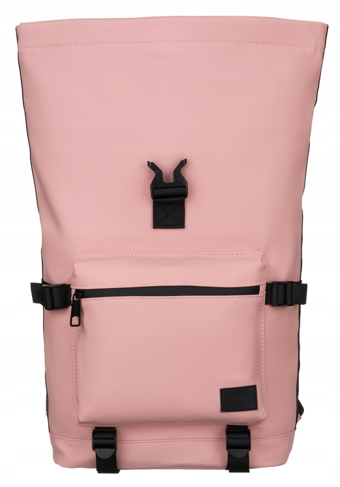 Rosa Sport-Rolltop-Rucksack mit Schnalle und Reißverschluss – Peterson – Bild 4