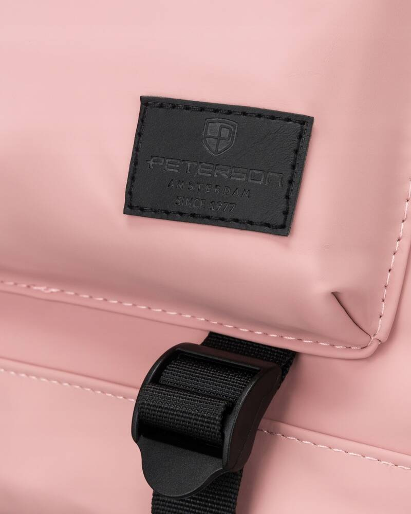 Rosa Sport-Rolltop-Rucksack mit Schnalle und Reißverschluss – Peterson – Bild 11