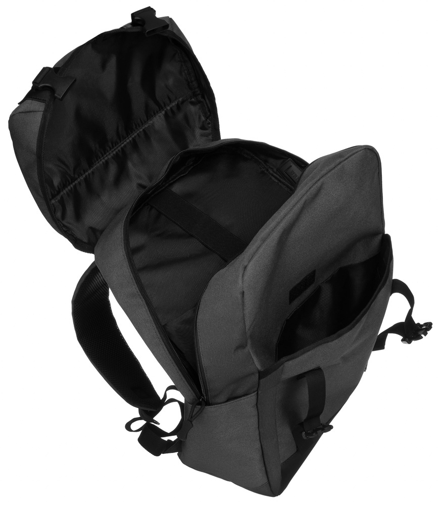 Zweifach unterteilter Laptop-Rucksack 15” in Grau – Peterson – Bild 6