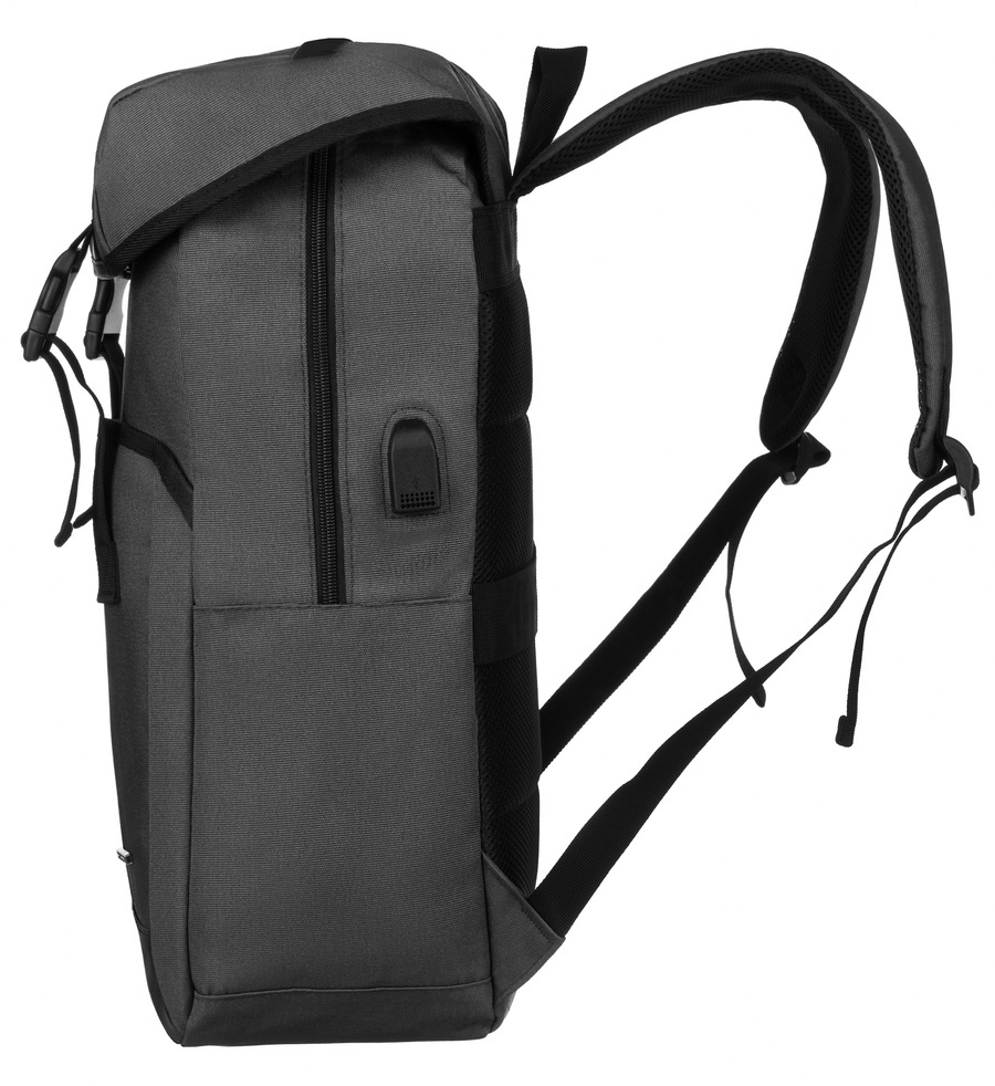 Zweifach unterteilter Laptop-Rucksack 15” in Grau – Peterson – Bild 9