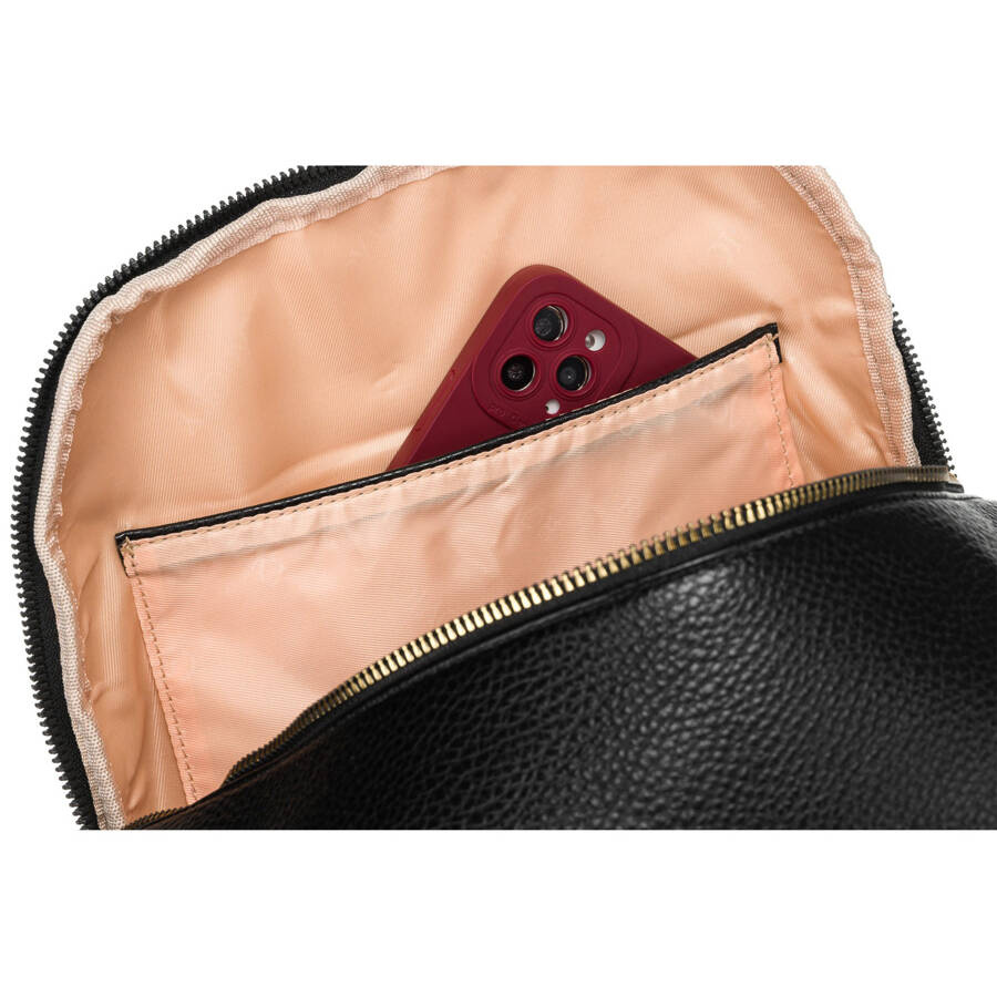 Damen-Rucksack mit Taschen in Schwarz – Rovicky – Bild 9