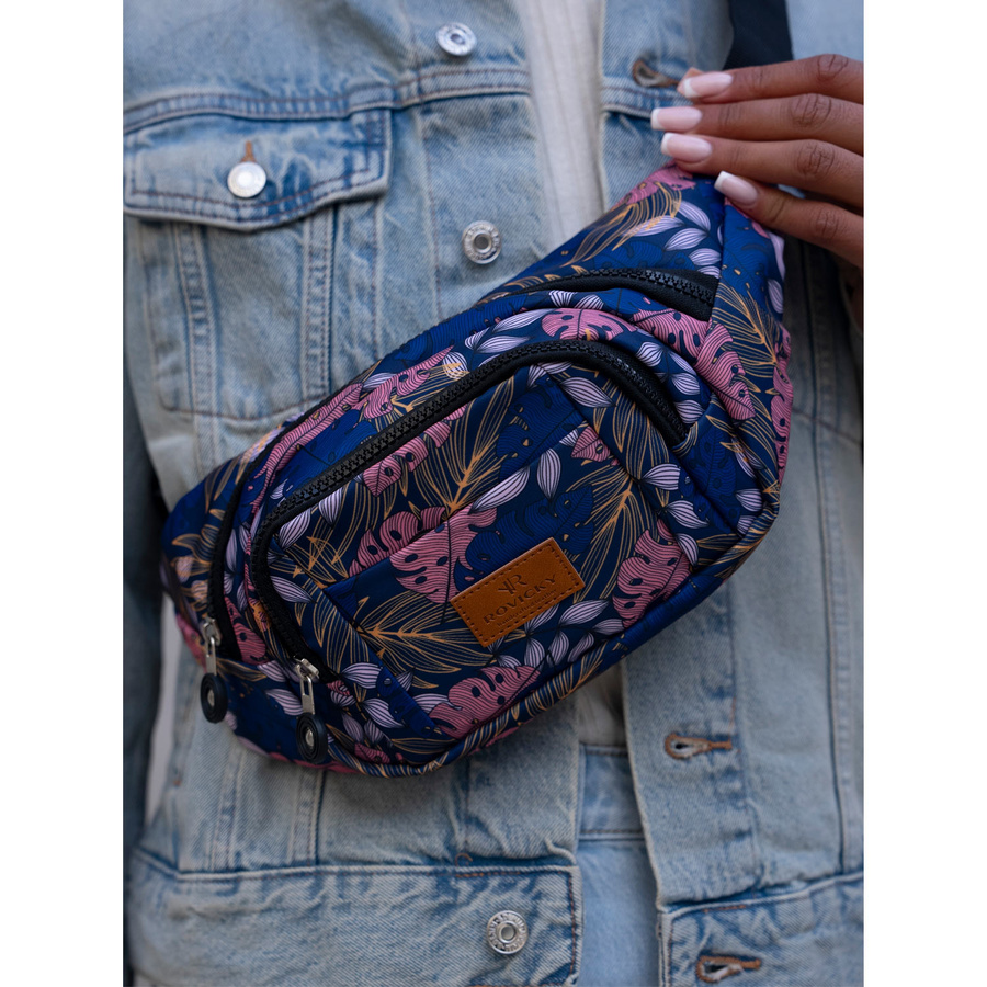 Geräumige, modische Damen Gürteltasche mit Pflanzenmuster – Rovicky – Bild 8