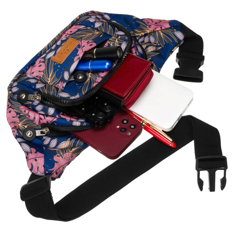 Geräumige, modische Damen Gürteltasche mit Pflanzenmuster – Rovicky – Bild 11