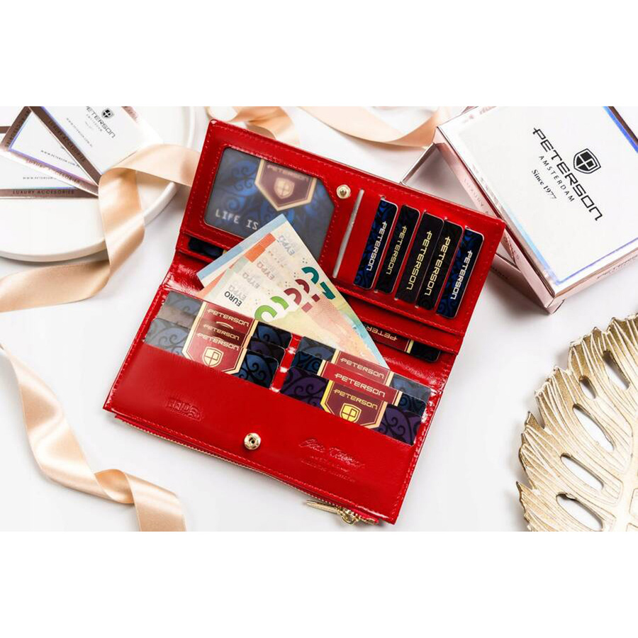 Damen Geschenkset mit Geldbörse im Croco-Look – Peterson – Bild 5
