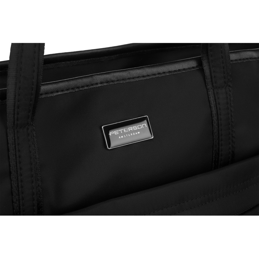 Stilvolle Damen Shopper Tasche in Schwarz – Peterson – Bild 4