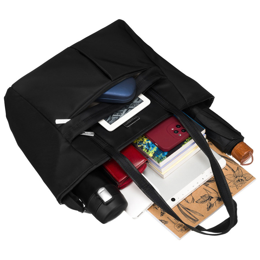 Stilvolle Damen Shopper Tasche in Schwarz – Peterson – Bild 10