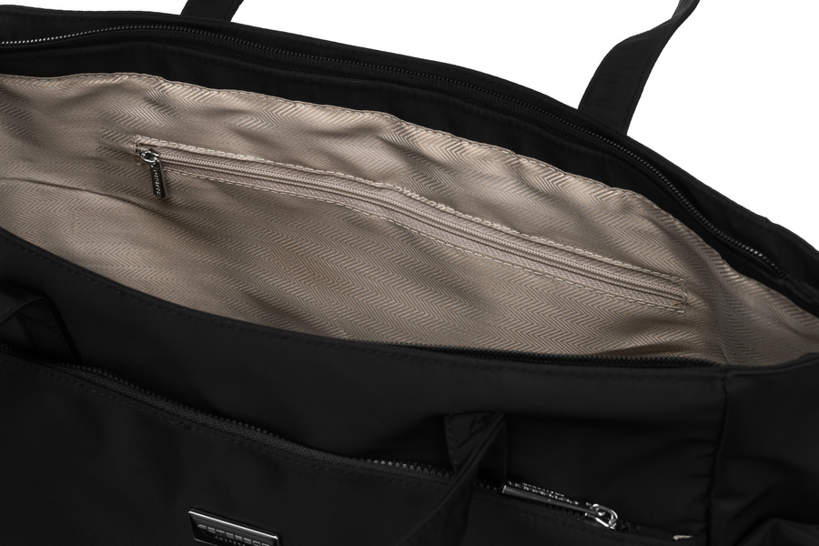Schwarze Shopper Bag Damen Tasche passend für A4 – Peterson – Bild 6