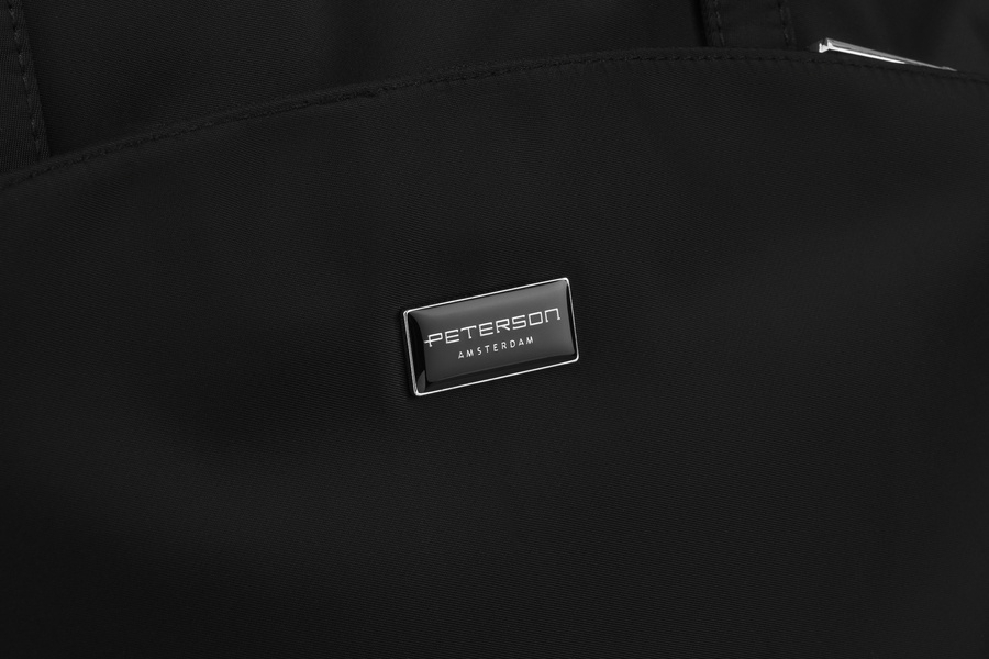 Schwarze Shopper Bag Damen Tasche passend für A4 – Peterson – Bild 4