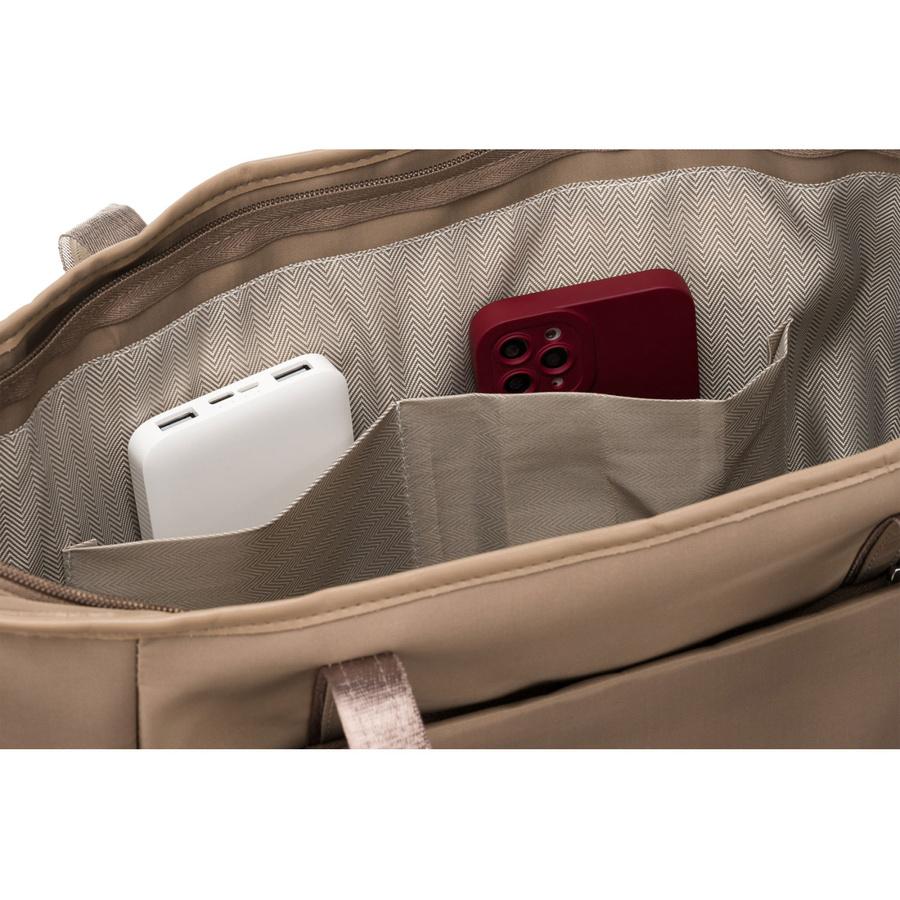 Shopper Tasche mit Reißverschluss in Beige – Peterson – Bild 8