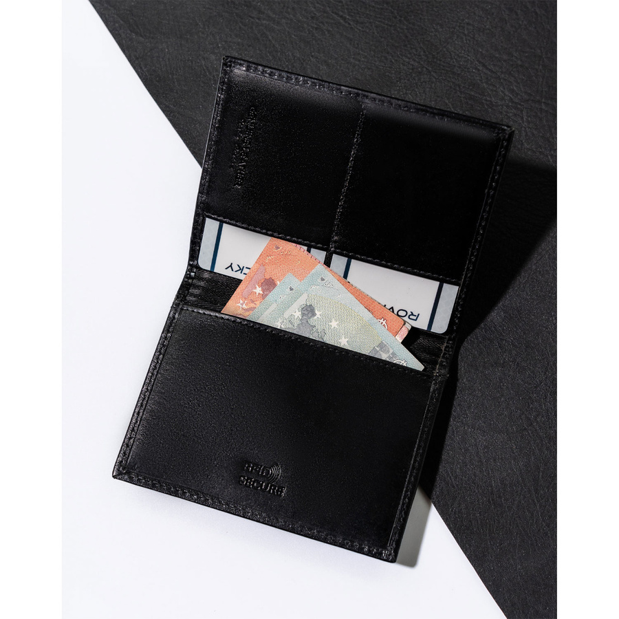 Klassische Herren Geldbörse in Schwarz im Hochformat – Rovicky – Bild 8