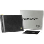 Herren-Geldbörse aus echtem Leder mit RFID-Schutz – Rovicky