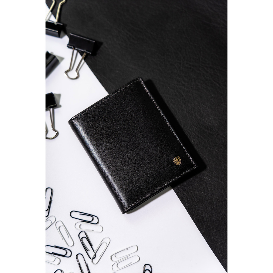 Elegantes Dokumentenetui aus Leder in Schwarz – Rovicky – Bild 2