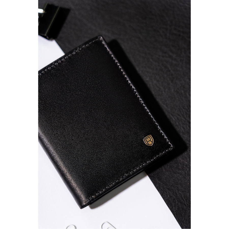 Elegantes Dokumentenetui aus Leder in Schwarz – Rovicky – Bild 3