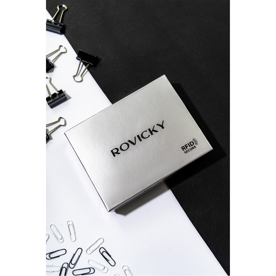 Elegantes Dokumentenetui in Schwarz aus Naturleder - Rovicky – Bild 6