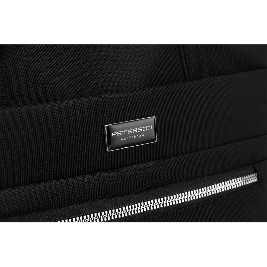 Praktische schwarze Damen Shopper Tasche für die Schulter – Peterson – Bild 4